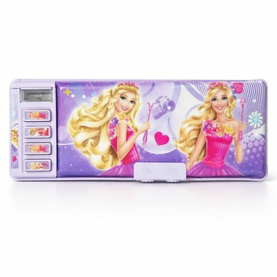 Barbie pencil case transformer stationery case multifunction large capacity double sided pencil case button pop-up pencil case